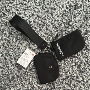 lululemon athletica Black dual pouch wristlet